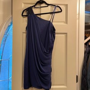 Cache one shoulder blue dress for formal occasion size 8